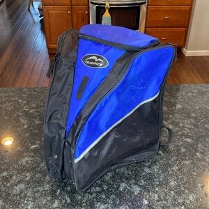 Transpack Ski Boot Bag Backpack Black Blue Youth Kids